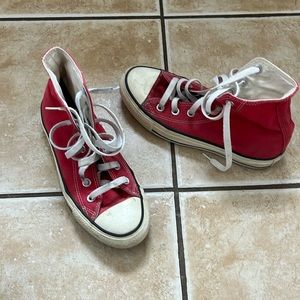 Red high top converse